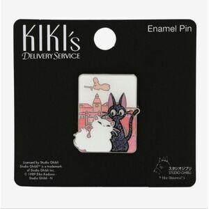 Her Universe Studio Ghibli Kiki's Delivery Service Jiji & Lily Glitter Enamel Pi